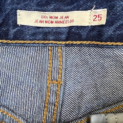 Levi's Mom Jean Womens 25x28 Blue Medium Wash High Rise Taper Leg Denim Pants
