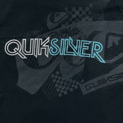 Vintage Y2K Quiksilver T Shirt Mens Large Black Faded Graphic Short Sleeve Tee