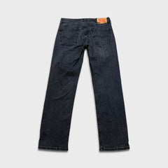 Levi's 514 Jeans Men 31x32 Black Slim Straight Fit Dark Wash Stretch Faded Denim Pants