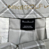 Nike Golf Shorts Mens Size 36 Gray Dri Fit Plaid Stretch Lightweight Pants
