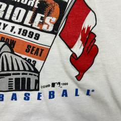 Vintage 1999 Toronto Blue Jays T Shirt Mens Large White Canada Day Classic MLB Tee