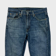 Levi's 514 Jeans Mens 32x30 Blue Slim Straight Fit Dark Wash Faded Denim Pants
