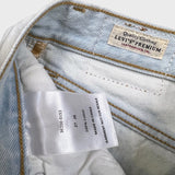 Levi's 501 Jeans Womens 27x26 White Original Fit Straight Light Wash Denim Pants