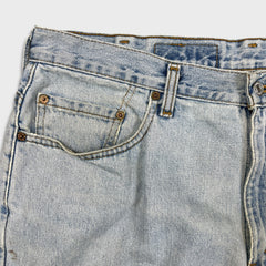 Vintage 90s Levi's 535 Jeans Mens 38x32 Blue Euro Fit Light Wash Wide Leg Baggy Pants