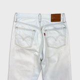 Levi's 501 Jeans Womens 27x26 White Original Fit Straight Light Wash Denim Pants