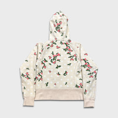 Lululemon Scuba Hoodie Womens Small Beige AOP Full Zip Floral Hooded Sweatshirt