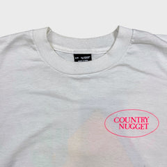 Vintage 90s Country Nugget Western T Shirt Mens XL White Single Stitched Tee
