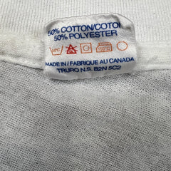 Vintage 80s Stanfield Scots Blank T Shirt Mens Small White Single Stitch Tee