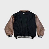 Vintage 90s Pro Line Starter San Francisco 49ers Leather Jacket Mens XL Black NFL Football Letterman Varsity