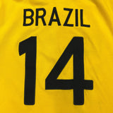 Polo Ralph Lauren Brazil #14 Shirt Mens XL Yellow Big Pony Casual Short Sleeve