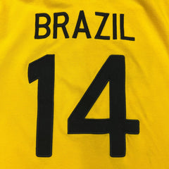 Polo Ralph Lauren Brazil #14 Shirt Mens XL Yellow Big Pony Casual Short Sleeve