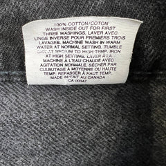 Vintage 90s Levi's 619 Jeans Mens 32x31 Black Slim Straight Orange Tab Dark Wash Denim Pants