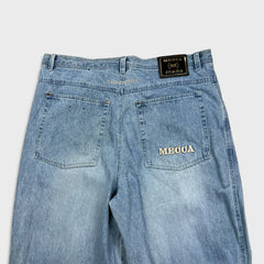 Vintage Mecca Jeans USA Mens 40x34 Blue Baggy Hip Hop Light Wash Denim Y2K Pants