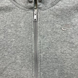 Vintage Y2K Nike Sportswear Hoodie Mens Large Gray Swoosh Full Zip Hooded Sweater