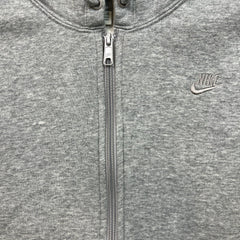 Vintage Y2K Nike Sportswear Hoodie Mens Large Gray Swoosh Full Zip Hooded Sweater