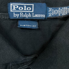 Vintage 90s Polo Ralph Lauren Shirt Mens Medium Black Big Pony Casual Preppy Tee