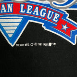 Vintage 1991 Toronto Blue Jays T Shirt Mens Medium Black American League MLB Baseball Tee