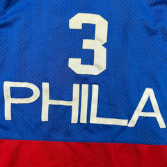 Vintage 90s Nike Allen Iverson Philadelphia 76ers Jersey Mens 2XL Blue Stitched NBA