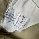 Carhartt Pants Mens 36x32 Beige Relaxed Fit Workwear Carpenter Straight Baggy