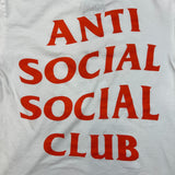 Anti Social Social Club x Undefeated Paranoid T Shirt Mens Medium White ASSC Tee