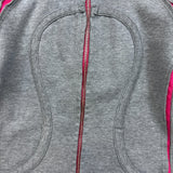 Lululemon Scuba Hoodie Womens Size 6 Gray Full Zip Sports Hooded Sweater