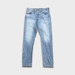 Levi's 501 S Jeans Womens 28x28 Blue Skinny Taper Leg Light Wash Faded Denim