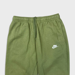 Nike Sportswear Sweatpants Mens Large Green Swoosh Taper Leg Fleece Jogger