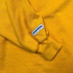 Vintage 90s Barbarian Rugby Shirt Mens Medium Yellow Australia Collared Long Sleeve