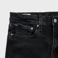 Levi's 512 Jeans Mens 31x26 Black Slim Taper Leg Dark Wash Mid Rise Stretch Denim Pants