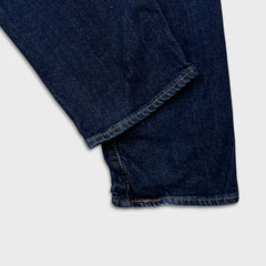 Levi's 502 Jeans Mens 32x28 Blue Regular Taper Fit Dark Wash Stretch Denim Pants