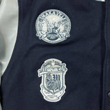 Vintage Y2K Makaveli Leather Jacket Mens Large Blue Tupac Shakur Varsity Letterman