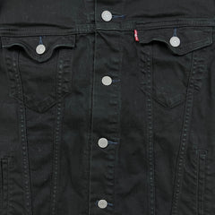 Levi's Type III Jean Jacket Mens Large Black Denim Western Trucker Button Up