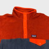 Patagonia Synchilla Snap T Fleece Mens Small Orange Outdoor Pullover Jacket