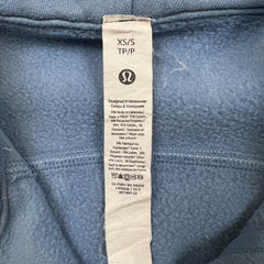 Lululemon Scuba Oversized 1/2 Zip Hoodie Womens XS Blue Hooded Sweater