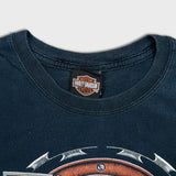 Vintage 1999 Harley Davidson T Shirt Mens Large Black Newfoundland Canada Eagle Biker Tee