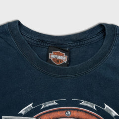 Vintage 1999 Harley Davidson T Shirt Mens Large Black Newfoundland Canada Eagle Biker Tee