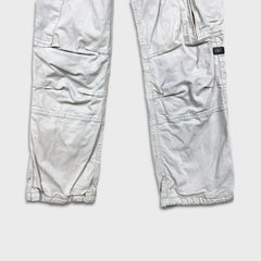 G-Star Raw 3301 Pants Mens 32x27 Gray Straight Fit Casual Utility Cargo Trousers