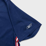 Vintage Y2K Reebok New England Patriots Shirt Mens Large Blue Football NFL Short Sleeve Button Up