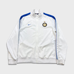 2013/14 Nike Inter Milan Track Jacket Mens XL White Soccer Training Tracksuit Top