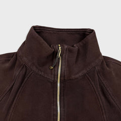 Lululemon Scuba Oversized Funnel Neck 1/2 Zip Womens Medium Brown Sweatshirt