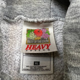 Vintage 90s Fruit of The Loom Blank Hoodie Mens XL Gray Distressed Sweater