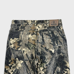Wrangler RealTree Camo Jeans Mens 36x32 Green Relaxed Double Knee Hunting Pants