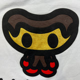 Vintage 2007 Baby Milo Hot Dog T Shirt Mens Medium White BAPE Graphic Short Sleeve Tee