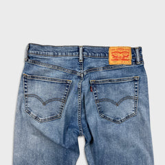 Levi's 505 Jeans Mens 34x32 Blue Regular Fit Straight Leg Stretch Medium Wash Denim Pants