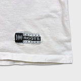 Vintage 1992 Roots Canada T Shirt Mens XL White USA Single Stitched Graphic Tee