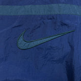 Vintage 90s Nike Sportwear Jacket Mens XL Blue Big Swoosh Full Zip Windbreaker