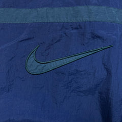 Vintage 90s Nike Sportwear Jacket Mens XL Blue Big Swoosh Full Zip Windbreaker