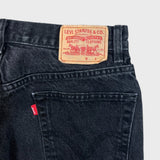 Vintage Y2K Levi's 505 Jeans Mens 32x32 Black Regular Fit Straight Leg Dark Wash Denim Pants