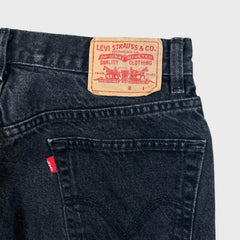 Vintage Y2K Levi's 505 Jeans Mens 32x32 Black Regular Fit Straight Leg Dark Wash Denim Pants