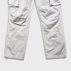 G-Star Raw Pants Mens 32x34 White Straight Fit Casual Utility Cargo Trousers